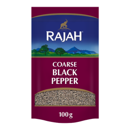 Show details for Rajah Black Pepper Coarse 100g Picture of Rajah Black Pepper Coarse 100g