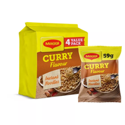 Show details for Maggi 3 Minute Instant Noodles Curry Flavour 4 x 59g Picture of Maggi 3 Minute Instant Noodles Curry Flavour 4 x 59g