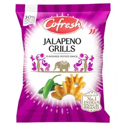 Show details for Cofresh Jalapeno Flavour Potato Snack 80g Picture of Cofresh Jalapeno Flavour Potato Snack 80g