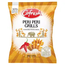 Show details for Cofresh Peri Peri Grills Flavoured Potato Snack 80g Picture of Cofresh Peri Peri Grills Flavoured Potato Snack 80g