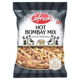 Show details for Cofresh Hot Bombay Mix Savoury Indian Snack 325g Picture of Cofresh Hot Bombay Mix Savoury Indian Snack 325g