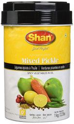Show details for Shan Mixed Pickle (spicy vegetables in oil) 1kg Picture of Shan Mixed Pickle (spicy vegetables in oil) 1kg