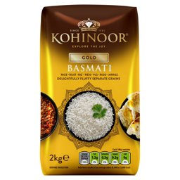 Show details for Kohinoor Extra Long Basmati Rice 2kg Picture of Kohinoor Extra Long Basmati Rice 2kg