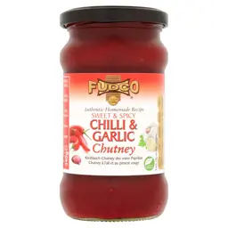 Show details for Fudco Sweet & Spicy Chilli & Garlic Chutney 340g Picture of Fudco Sweet & Spicy Chilli & Garlic Chutney 340g