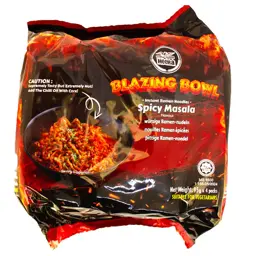 Show details for Heera Blazing Bowl Spicy Masala Ramen Noodles 95g (Pack of 4) Picture of Heera Blazing Bowl Spicy Masala Ramen Noodles 95g (Pack of 4)