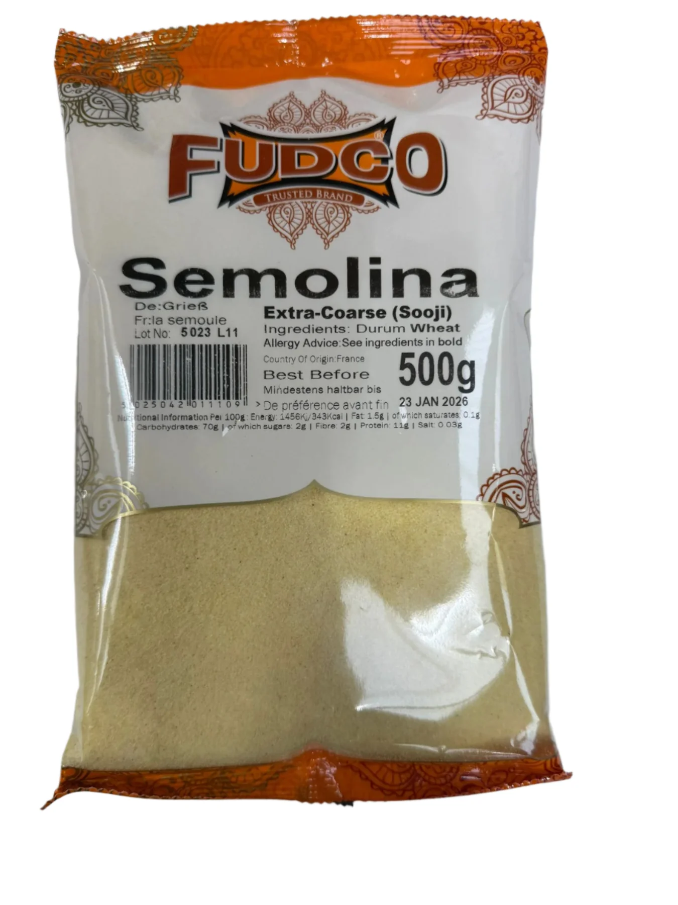 Picture of Fudco Semolina Extra Coarse 500g