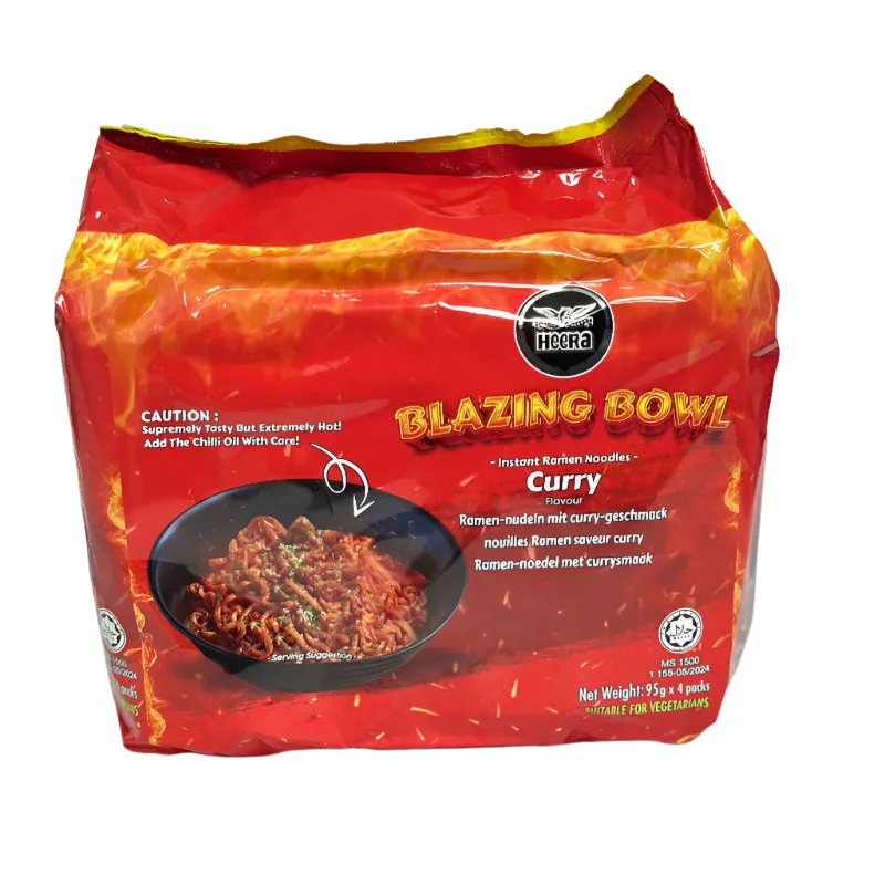 Picture of Heera Blazing Bowl Curry Ramen Noodles 95g (Pack of 4)