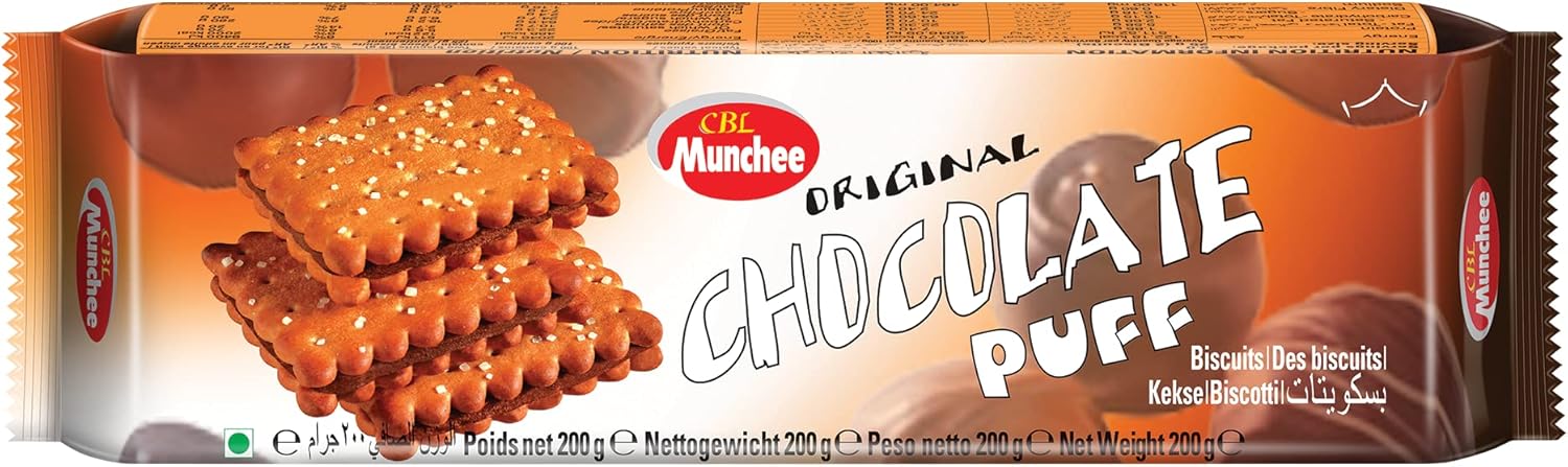 Picture of Munchee Chocolate Puff Biscuits 200g