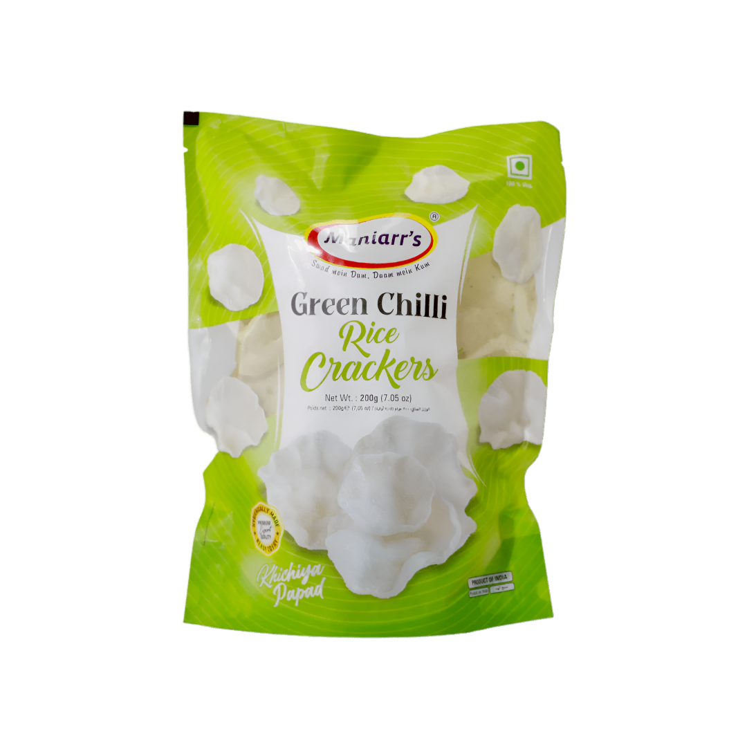 Picture of Maniarr's Green Chilli Rice Crackers 200g