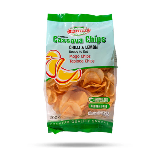 Picture of Purvi Cassava Chips Chilli & Lemon 200g