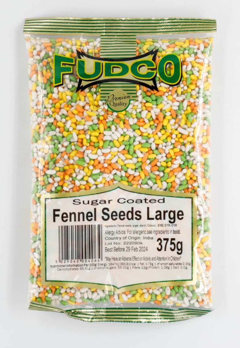 Picture of Fudco Sugar Coated Fennel Seeds Large 375g